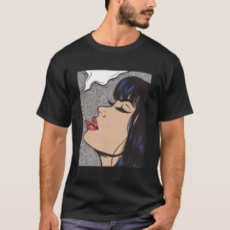 Camiseta Fumante de Pop de arte em quadrinhos