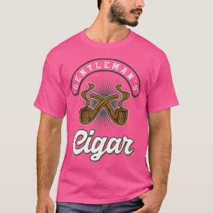 Camiseta Fumante De Tabaco Fuma Charuto De Cavalheiro