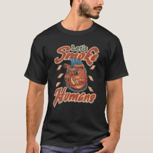 Camiseta Fumar Aquele Churrasco De Porco Eu Adoro Suínos Li