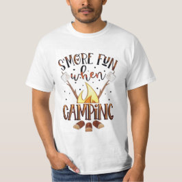 Camiseta Fumar diversão ao acampar