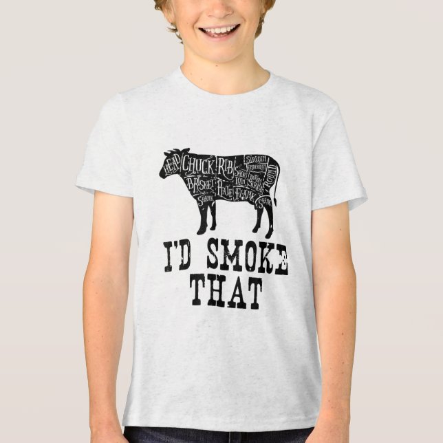 Camiseta Fumar Essa Vaca - Roupa De Grelha Para Churrasco L (Frente)
