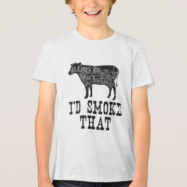 Camiseta Fumar Essa Vaca - Roupa De Grelha Para Churrasco L (Frente)