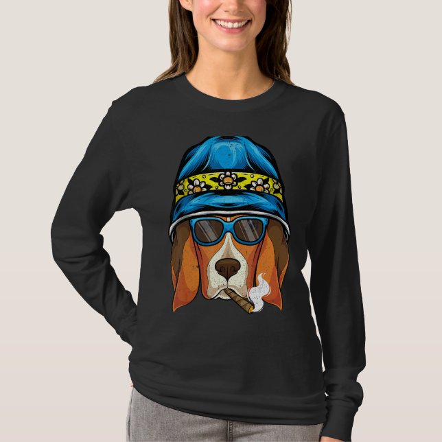Camiseta Fumar Óculos de sol Girassóis Girassóis (Frente)