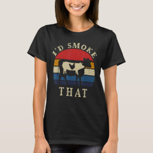 Camiseta Fumaria Aquele CHURRASCO Engraçado, Fumante De Car