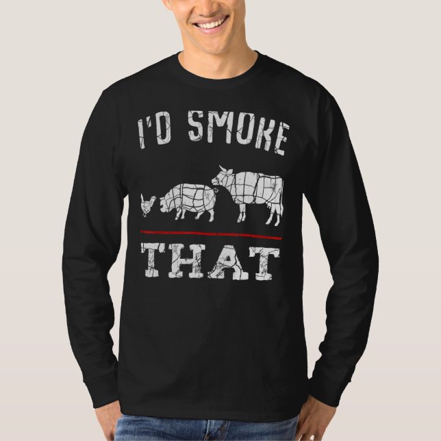 Camiseta Fumaria O Quintal De Carne Barbeque... (Frente)