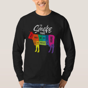 Camiseta Fumava aquela vaca de carne de vaca Griller Pitmas