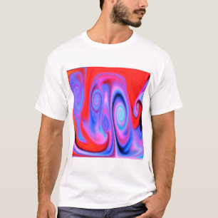 Camiseta Fumo de néon colouful psicadélico abstrato