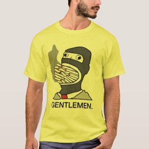 Camiseta fumo do espião dos cavalheiros