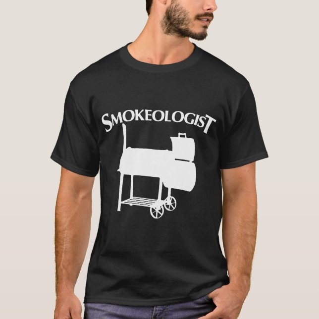 Camiseta Fumologista Funny CHURRASCO Smoker Grill Para Home (Frente)