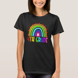 Camiseta Fun 4th Grade Rainbow Back To School First Day Of 