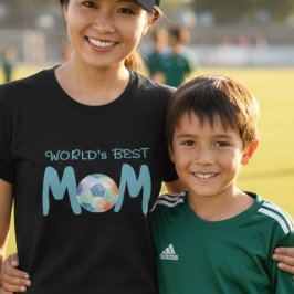 Camiseta Fun Black World's Best Soccer Mom Mother's Day 