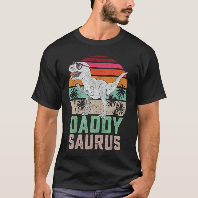 Camiseta Fun Daddy saurus Rex Dinosaur Daddysaurus Family M (Frente)