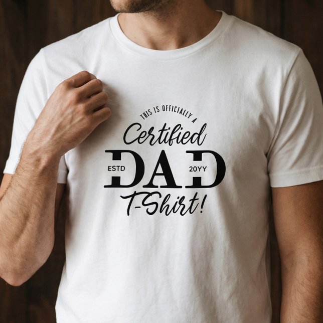 Camiseta Fun First Father’s Day Certified Dad New Dad Est. (Fun First Father’s Day Certified Dad New Dad Est. Tri-Blend Shirt)