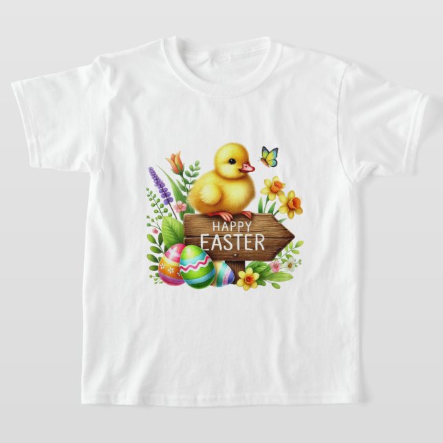 Camiseta Fun Happy Easter chick (Postura )
