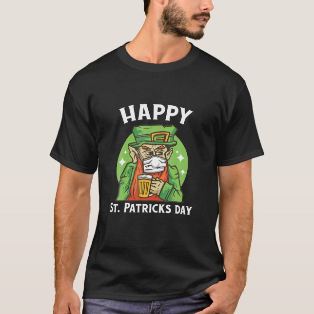 Camiseta Fun Happy St Patrick's Day Beer Design (Frente)