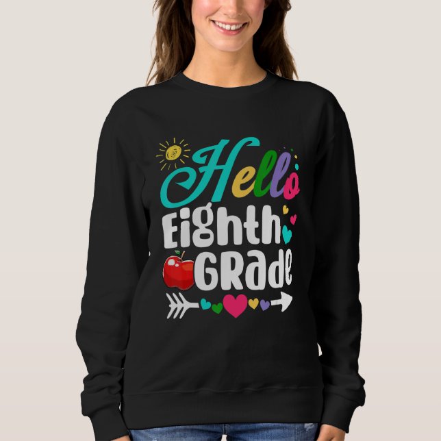 Camiseta Fun Hello Eighth Grade First Day Of School Student (Frente)