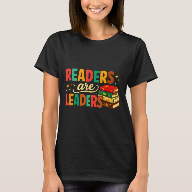 Camiseta Fun inspiring readers are leaders book lovers (Frente)