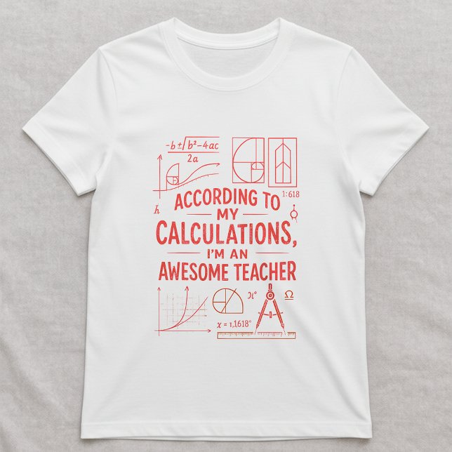 Camiseta Fun Math Teacher Shirt; Best Teacher Ever (Criador carregado)