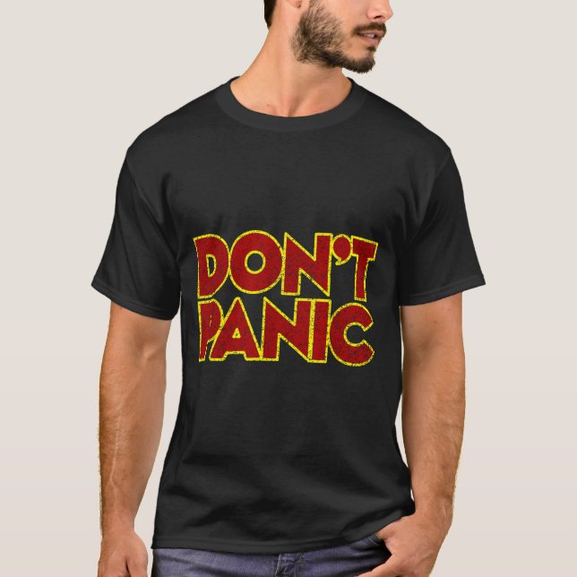 Camiseta Fun Nostalgic Tees Don't Panic - Women's Clic Fit  (Frente)
