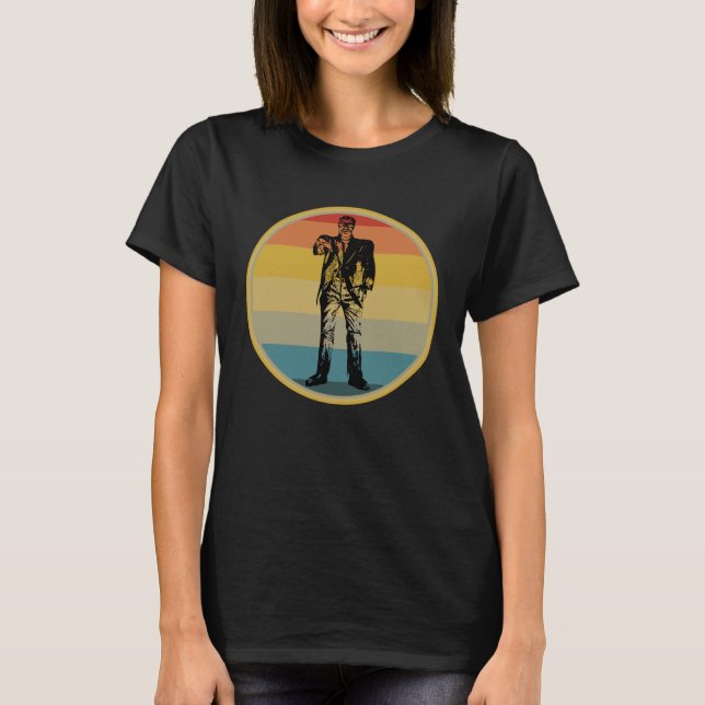 Camiseta Fun Retro Halloween Frankenstein Vintage (Frente)