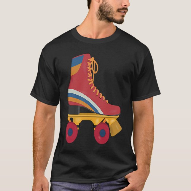 Camiseta Fun Retro Roller Skating 70s 80s Derby Skate Party (Frente)