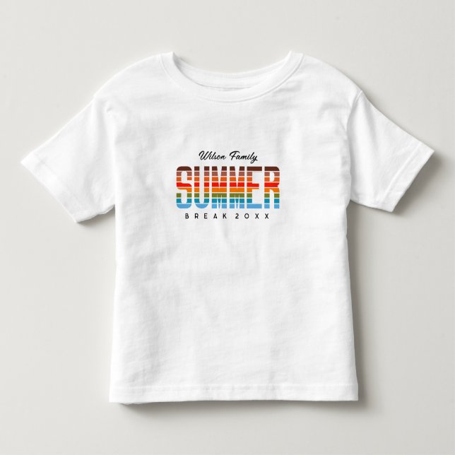 Camiseta Fun Summer Sunset Beach Family Vacation  (Frente)