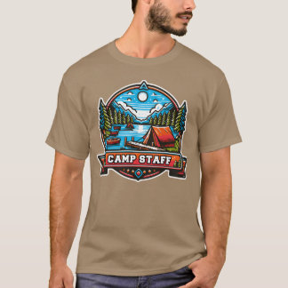 Camiseta Função de férias de verão da equipe do acampamento