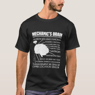 Camiseta Função de Resolução de Problemas do Cérebro Mecâni