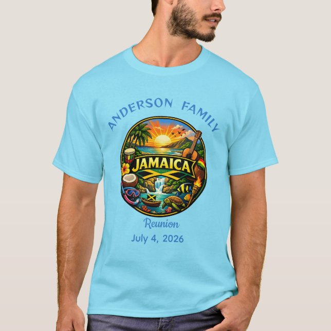 Camiseta função familiar da Jamaica (Frente)