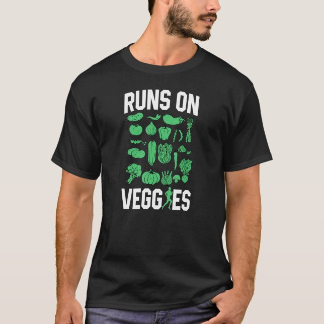 Camiseta Funciona Em Vegggg, Vegan Herbivore Baseado Em Pla (Frente)