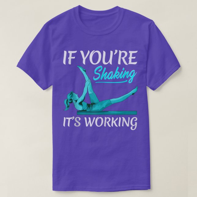 Camiseta Funciona Engraçado Pilates Malhação Instrutor Wor (Frente do Design)