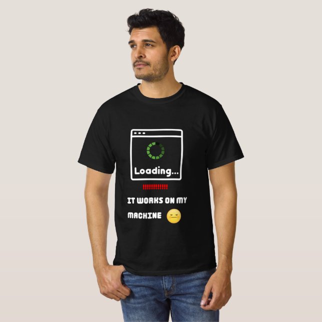 Camiseta Funciona na Minha Máquina (Frente Completa)