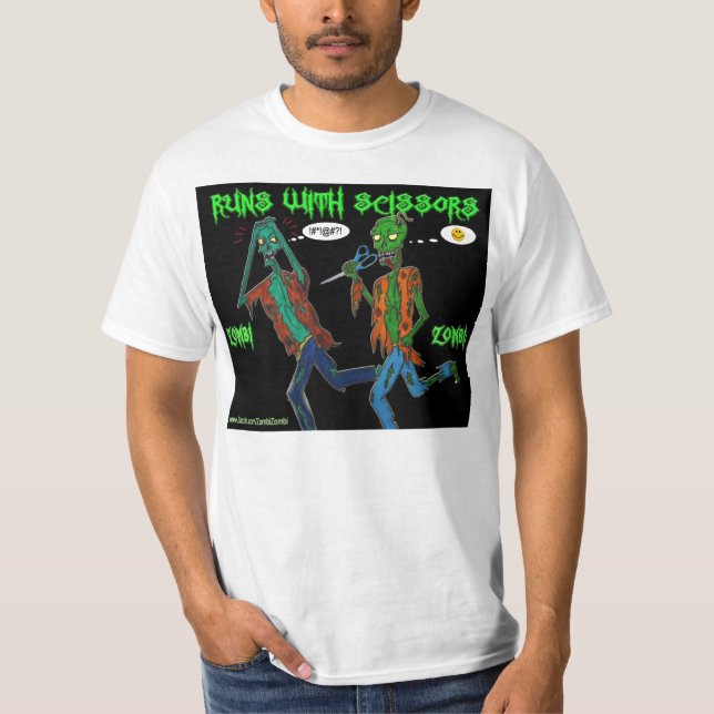 Camiseta funcionamentos com tesouras (Frente)