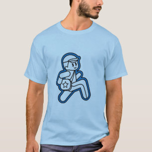 Camiseta Funcionamentos do menino no azul