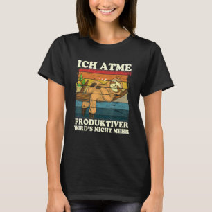 Camiseta Funcionário Cansado Bicho-Preguiça Morgenmuffel Re