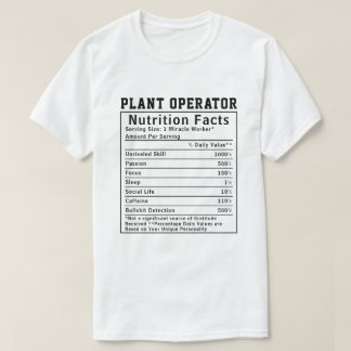 Camiseta Funcionário da equipe de fatos nutricionais do ope