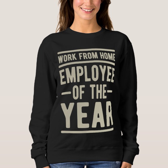 Camiseta Funcionário de Casa do Ano Trabalho Sarcasmo Hu (Frente)