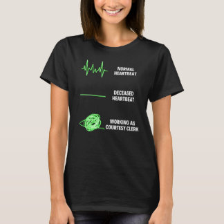 Camiseta Funcionário de cortesia engraçado empregos de func