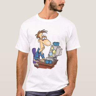 Camiseta Funcionário de Escritório Sobrecarregado Comédia F