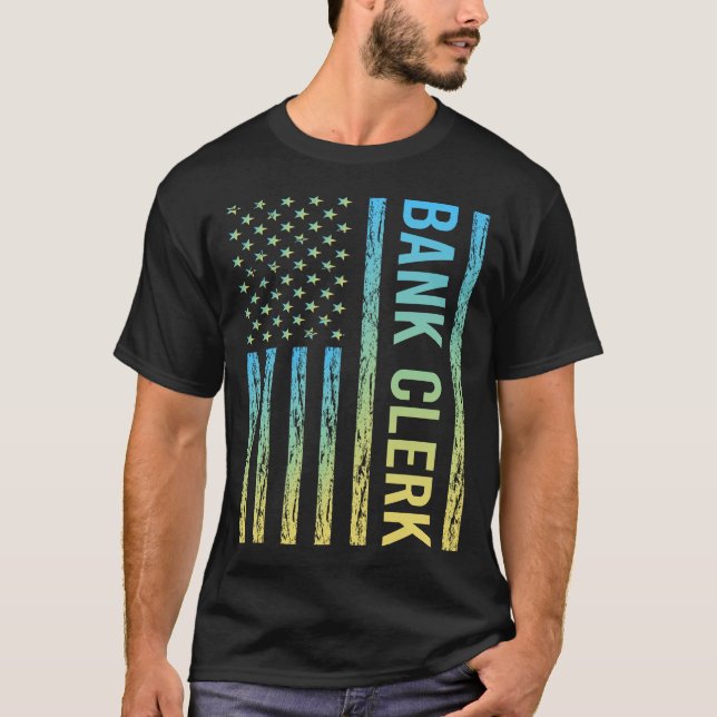Camiseta Funcionário do Banco Azul Amarelo (Frente)