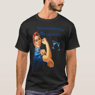 Camiseta Funcionário do Barman Melhor Equipe Funny Mulher T
