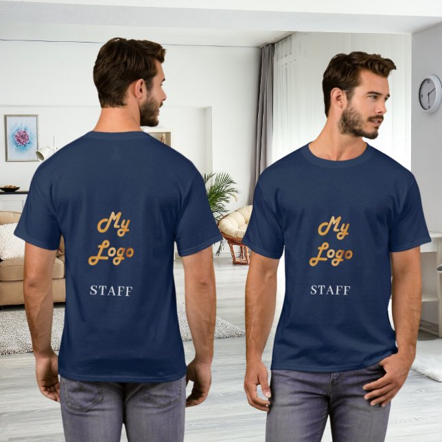 Camiseta Funcionário do funcionarios do logotipo comercial  (Criador carregado)