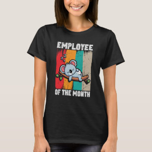 Camiseta Funcionário do mês Cute Koala Retro Vintage
