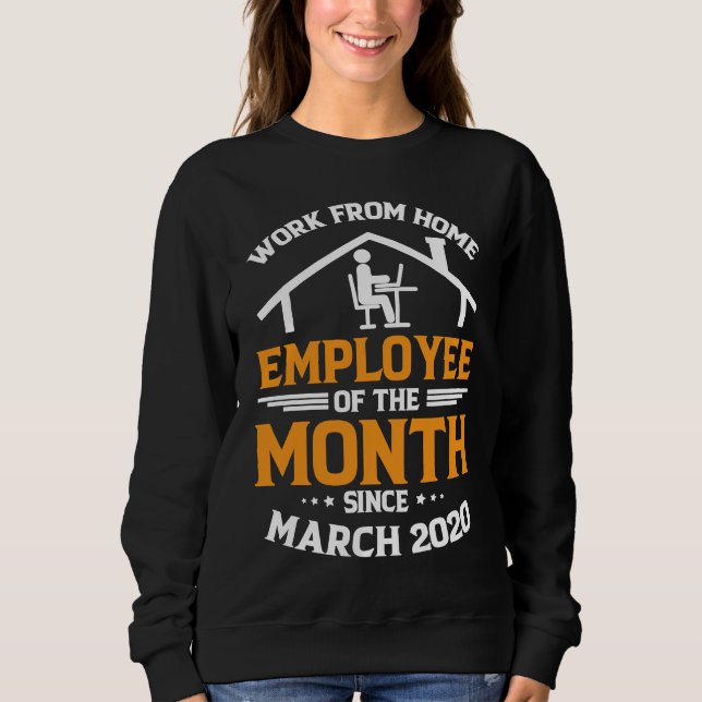Camiseta Funcionário do Mês de Trabalho Remoto Desde 2 de M (Frente)