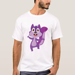 Camiseta Funcionário engraçado - Esquilo Roxo