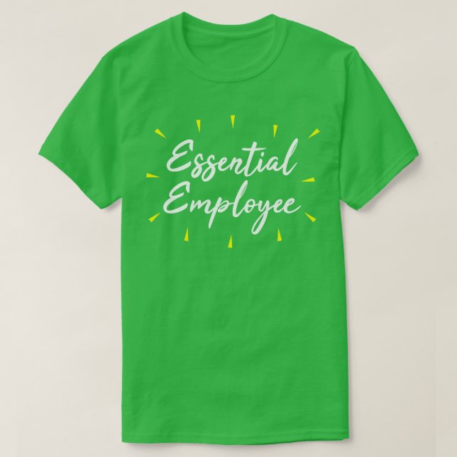 Camiseta Funcionário Essencial 1 (Frente do Design)