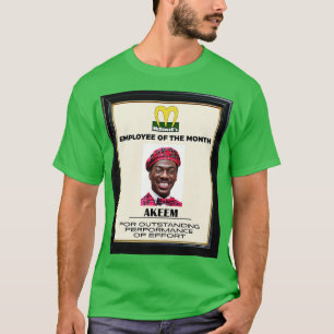 Camiseta Funcionário McDowells Do Mês Akeem