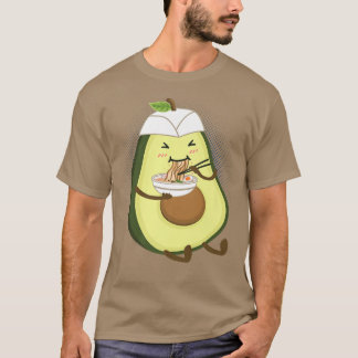 Camiseta Funcionário Ramen Avocado Japonês Anime Kawaii Gir