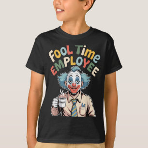 Camiseta Funcionário Tolo Engraçado Palhaço Humor Escritóri