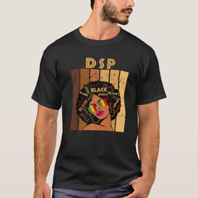 Camiseta Funcionarios de suporte direto DSP Histor negro af (Frente)